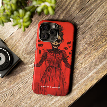 Haunting Scarlet Descent iPhone 15 - Tough Phone Case