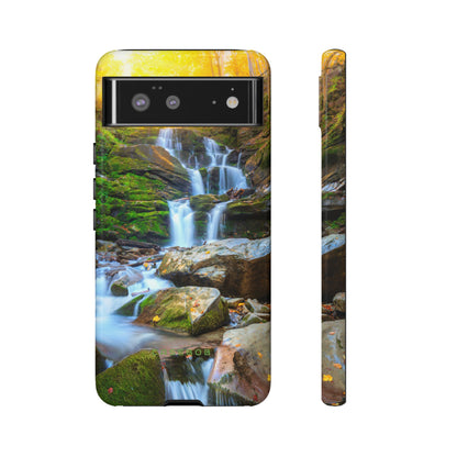 Autumn Mountain Waterfall - Protective Phone Case