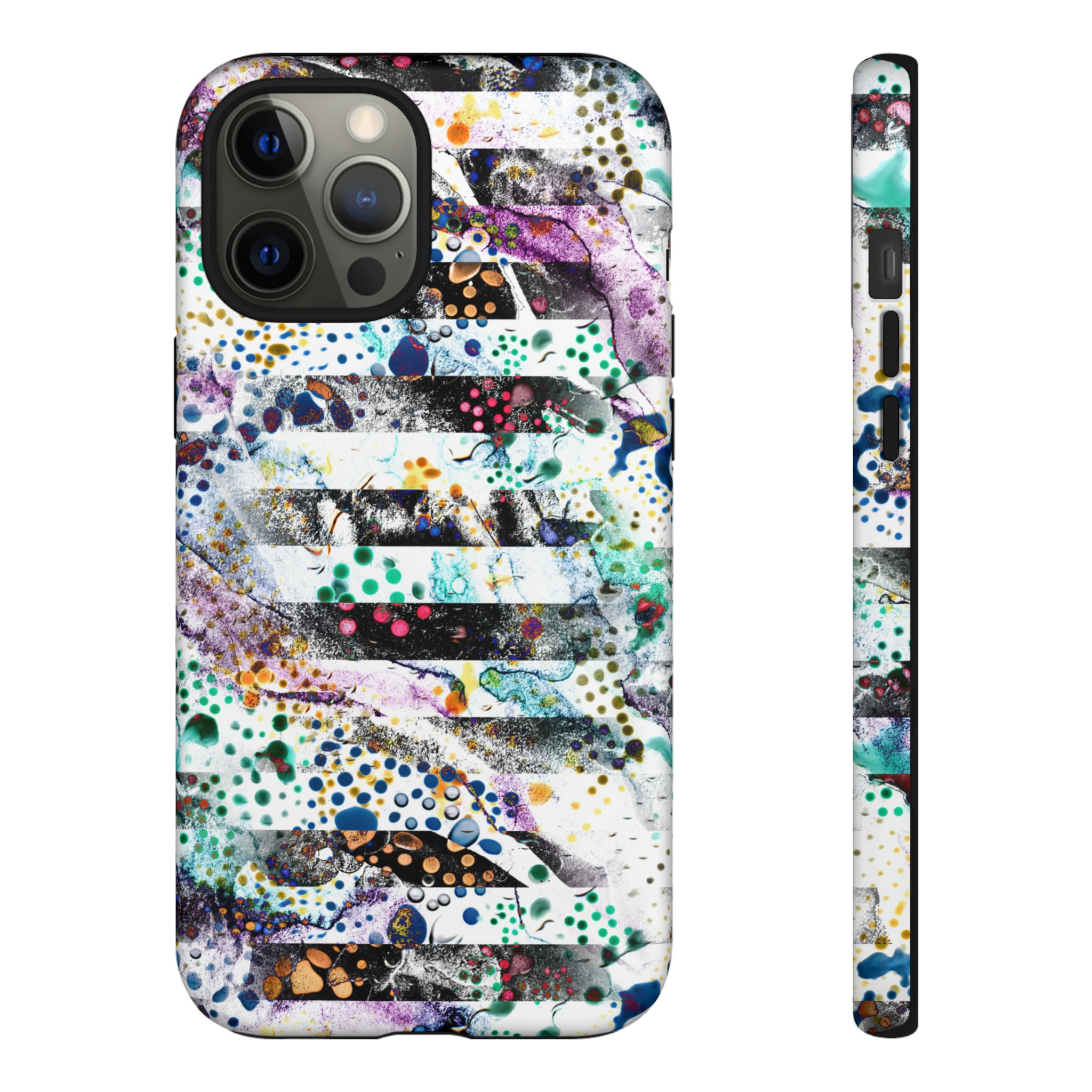 Abstract Green Purple - Protective Phone Case