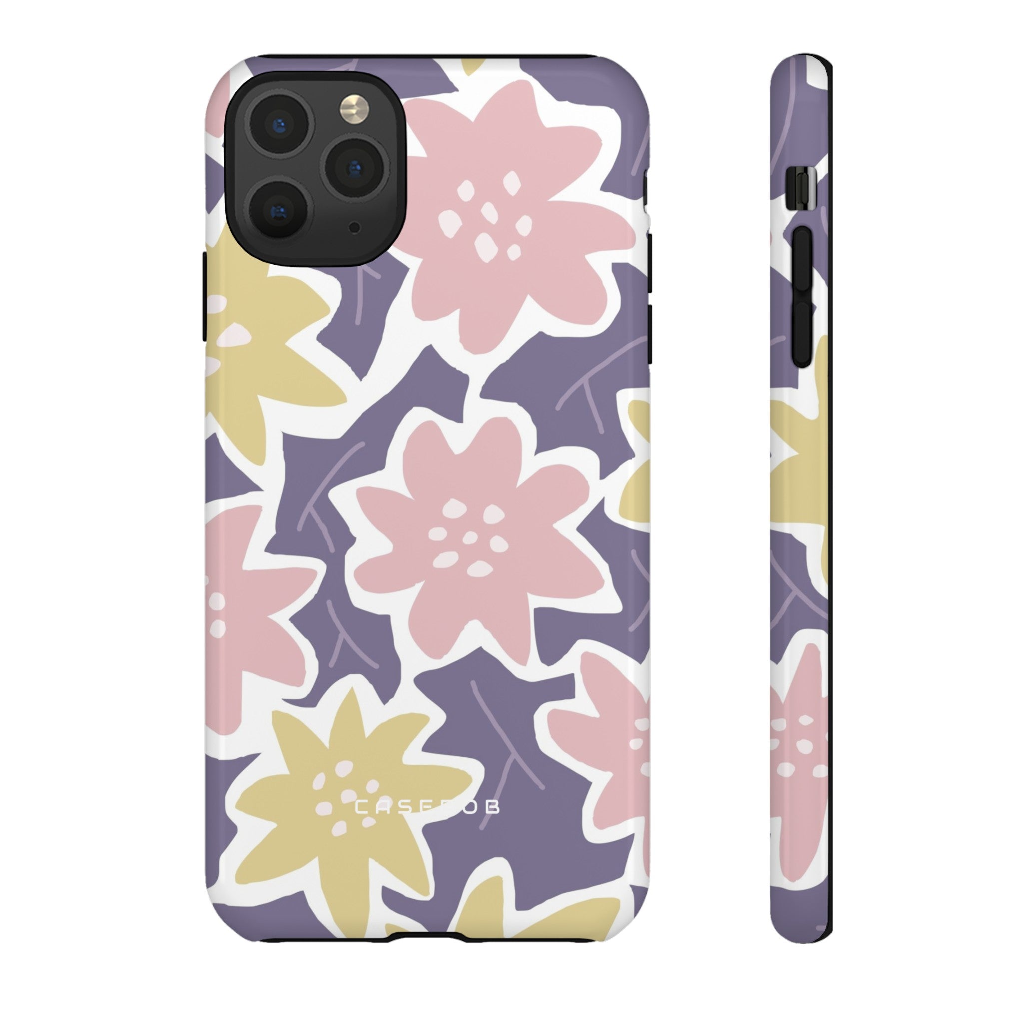 Purple Happy Flower - Protective Phone Case