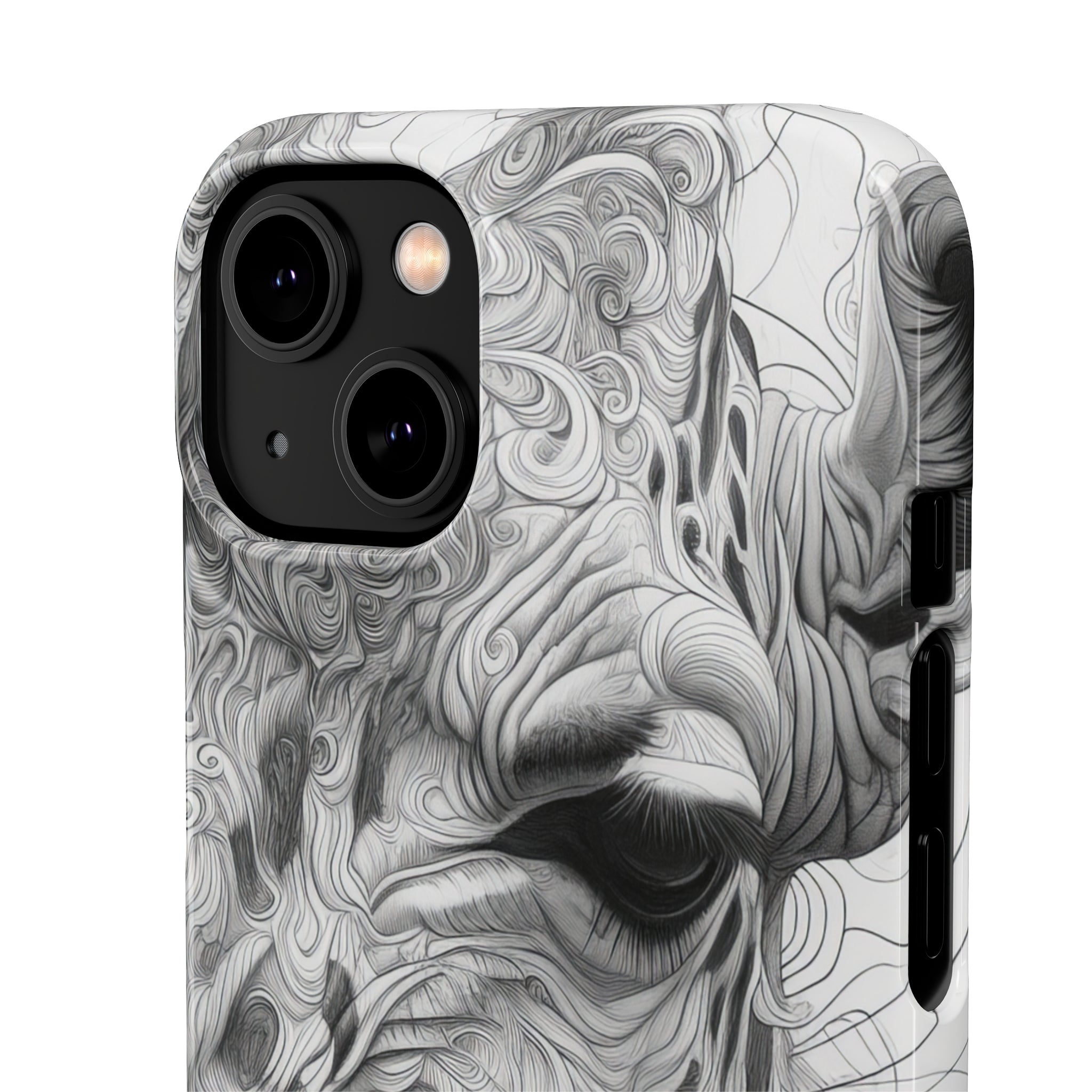 Monochrome Giraffe | Slim Phone Case for iPhone