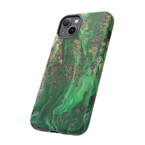 Green Sparkle Ink Art - Protective Phone Case