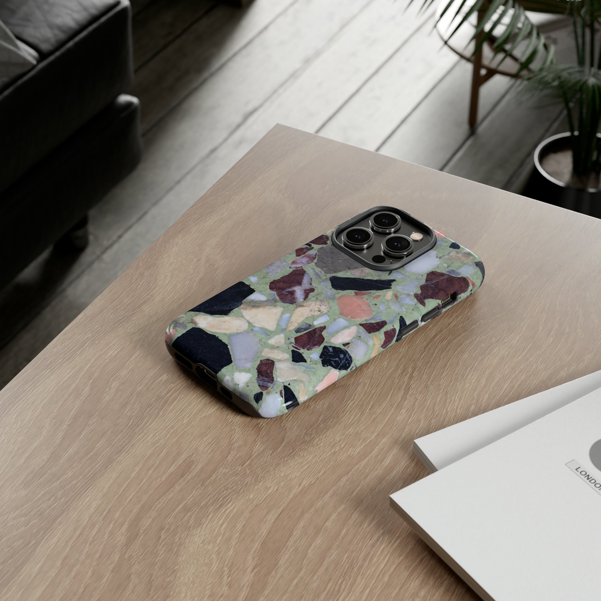 Terrazzo in Green - Protective Phone Case