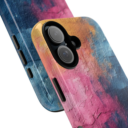 Blau Rosa Abstrakt - Robuste iPhone 16 Handyhülle