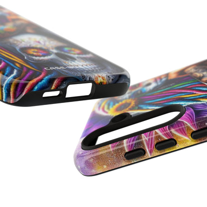 Sunflower Skull Glow Samsung S24 Case - Tough