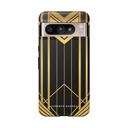 "Golden Art Deco Symmetry in Geometric Elegance" Google Pixel 8 - Tough Phone Case