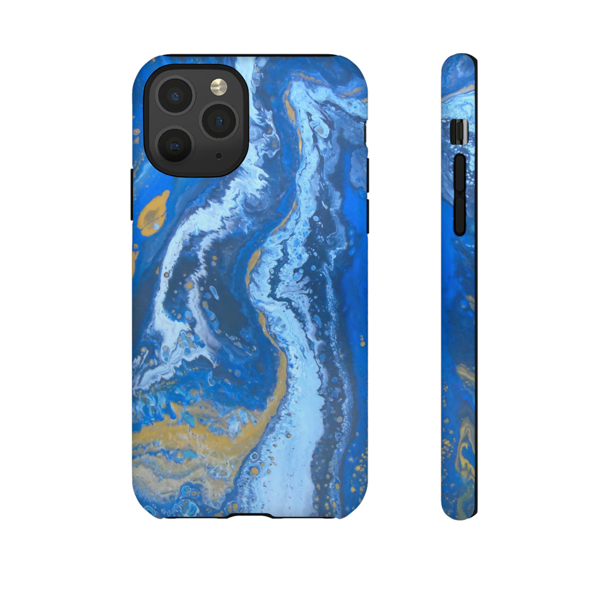 Acrylic Blue Gold - Protective Phone Case