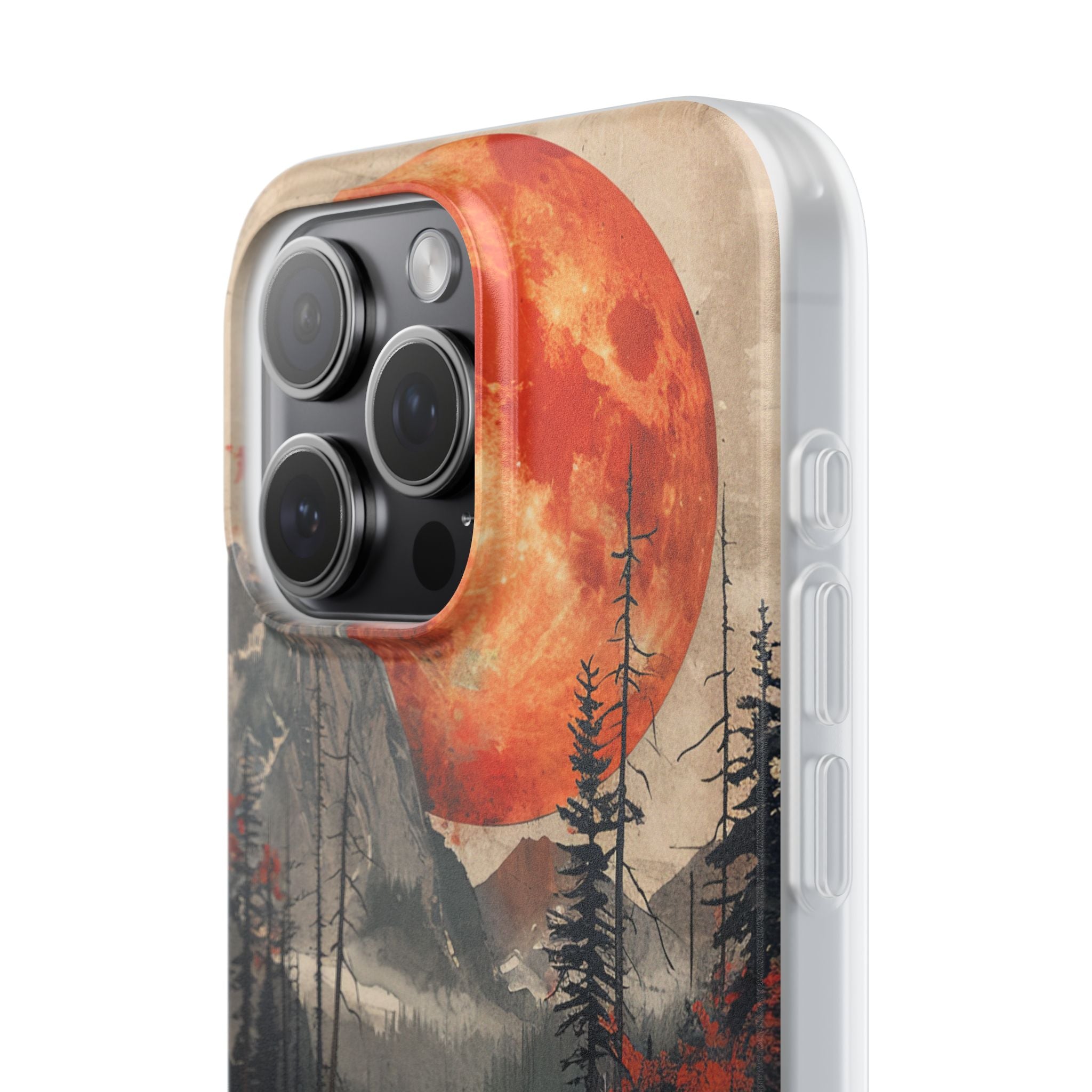 Celestial Glow Over Reflective Landscape iPhone 15 - Flexi Phone Case