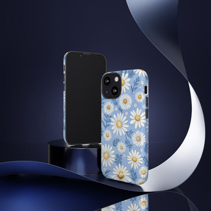 Daisies On Blue - iPhone Case