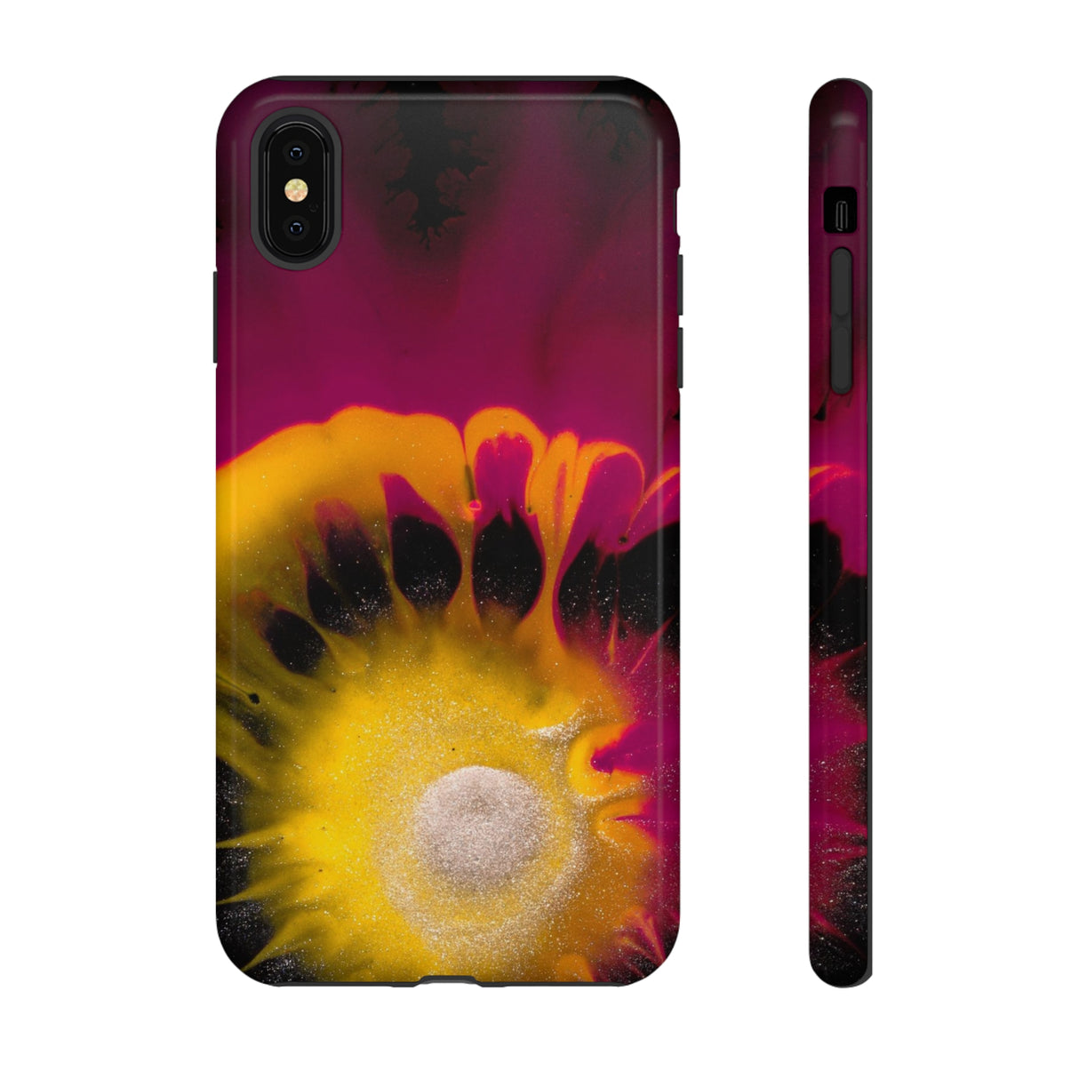 Deep Purple Ink Art iPhone Case (Protective) iPhone XS MAX Glossy Phone Case