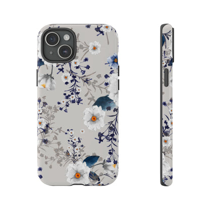 Watercolor Blue Summerflowers - Protective Phone Case