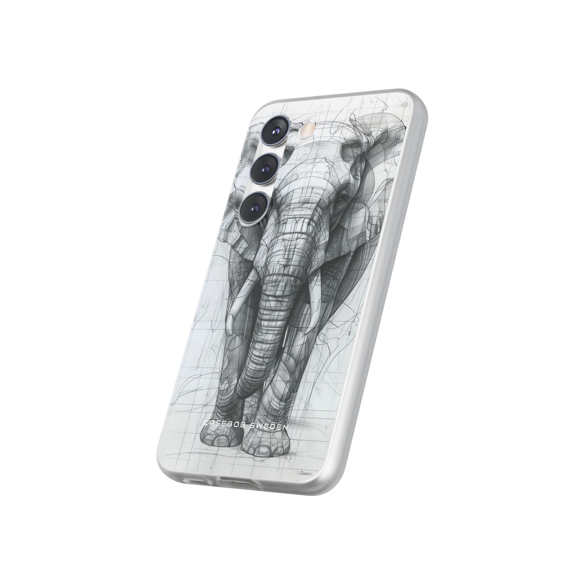 Elephant Line Geometry Samsung S23 - Flexi Phone Case