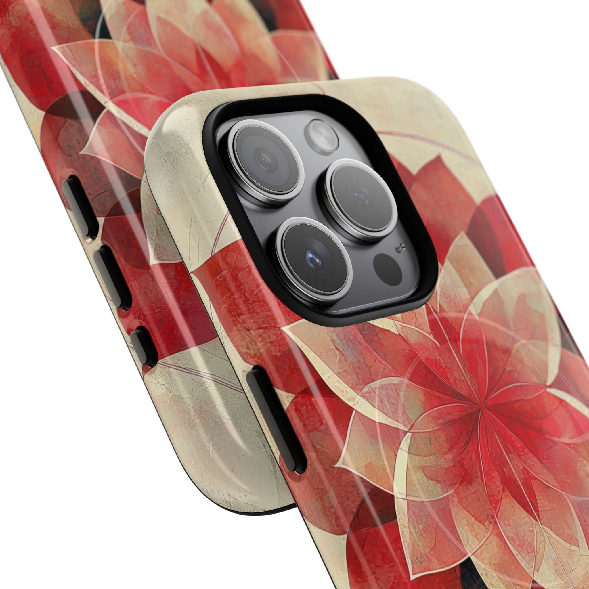 Crimson Bloom iPhone 15 Pro Case - Tough+