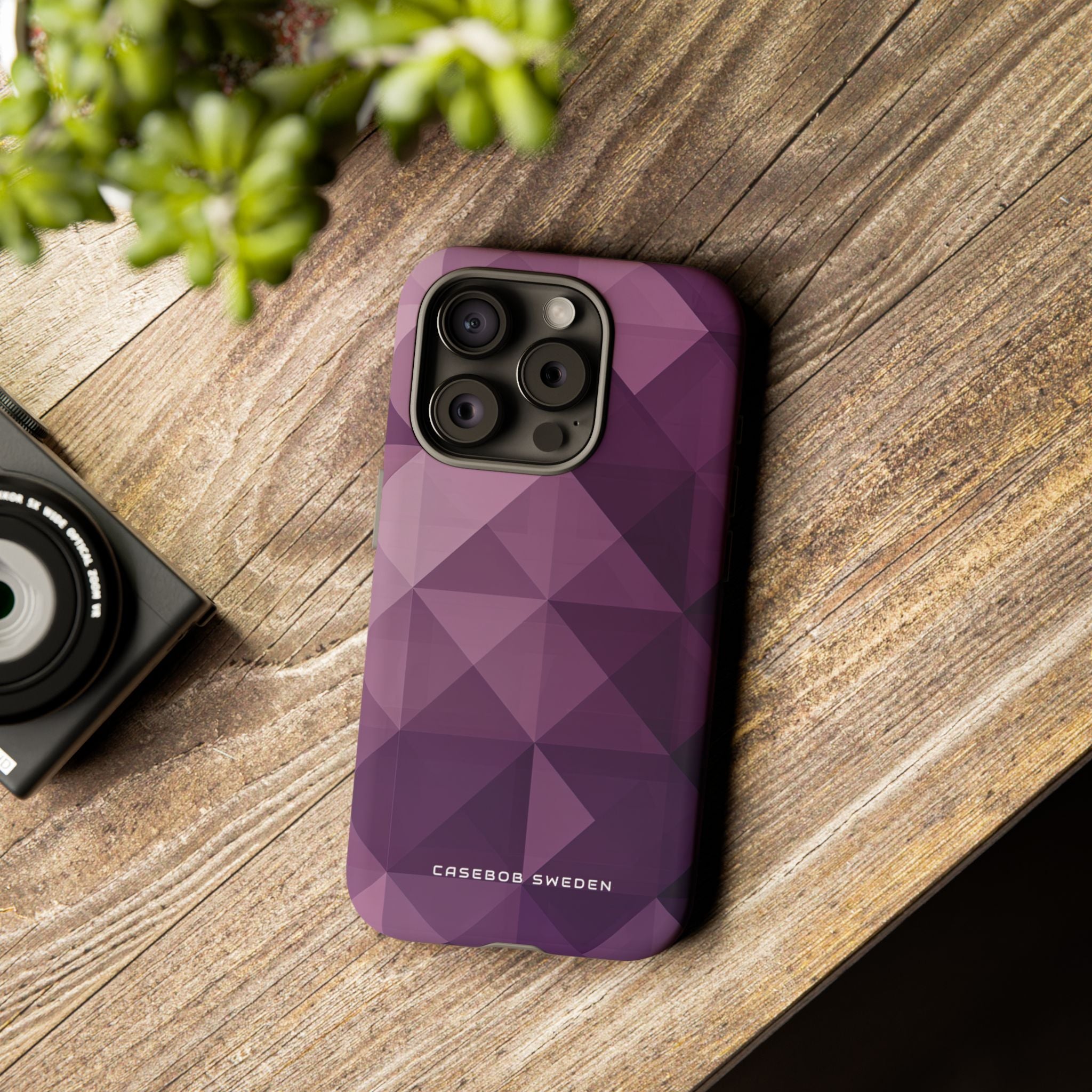 Gradient Purple Mosaic iPhone 15 - Tough Phone Case