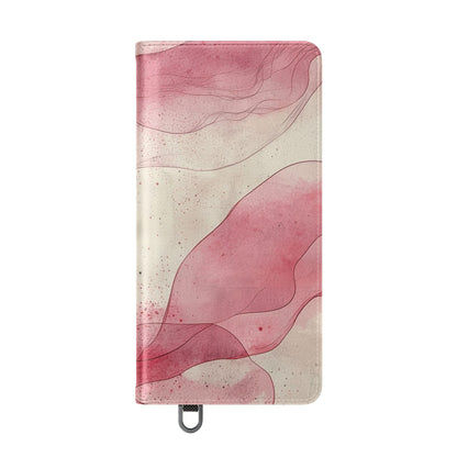 Crimson Ribbon Waves - Samsung S25 Ultra Case - Wallet