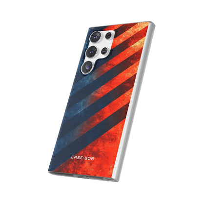 Diagonal Stripes Blaze Samsung S23 Ultra Case - Soft
