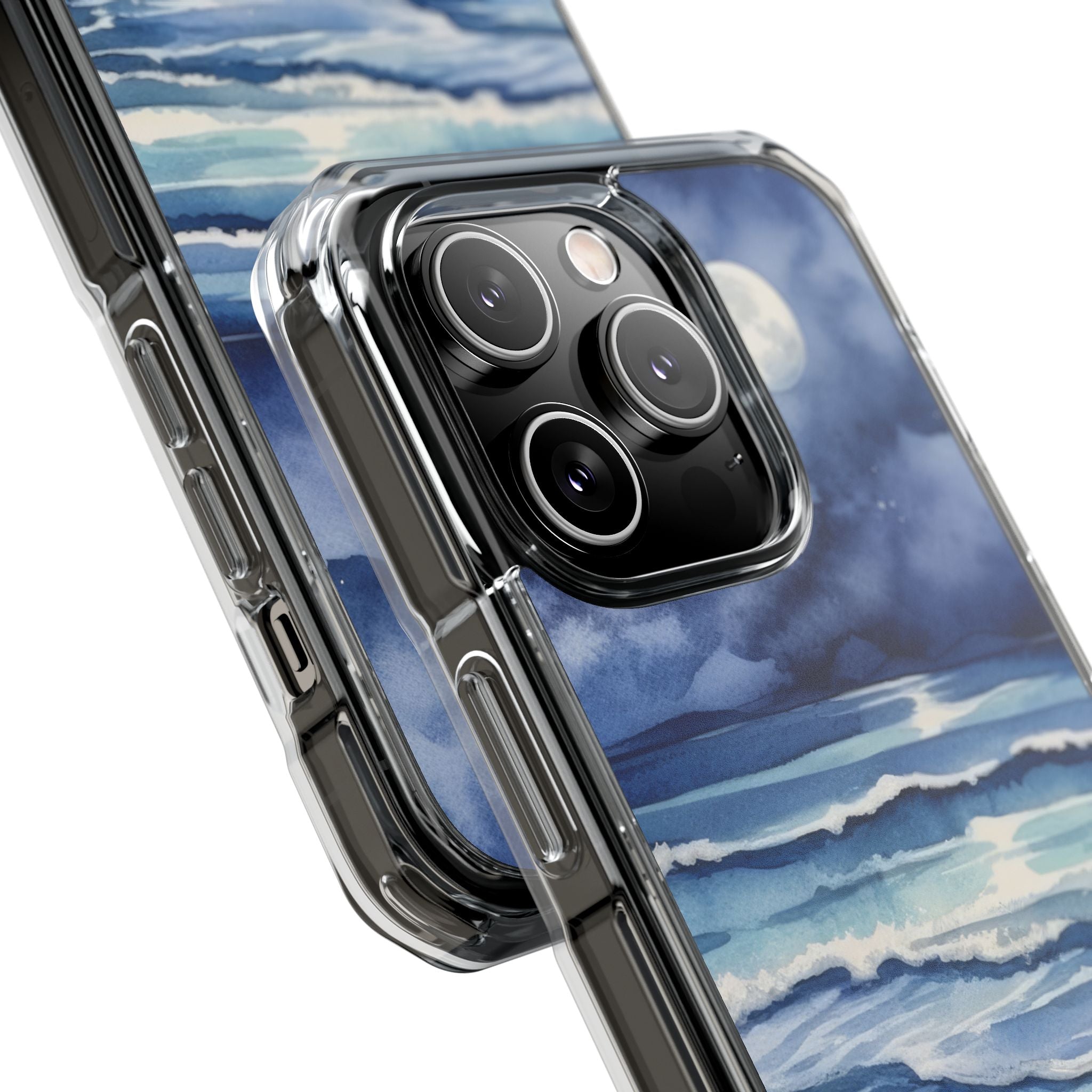Moonlight Reflects Waves iPhone Case - Impact