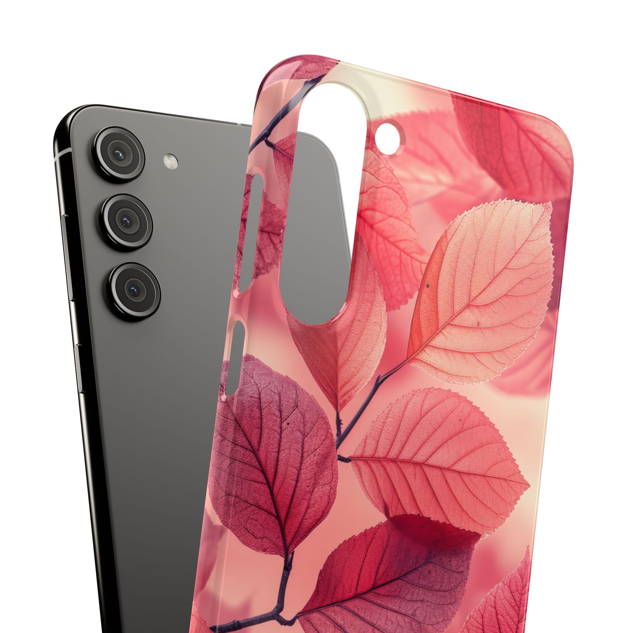 Pink Purple Nature Pattern - Slim Samsung S23 Phone Case