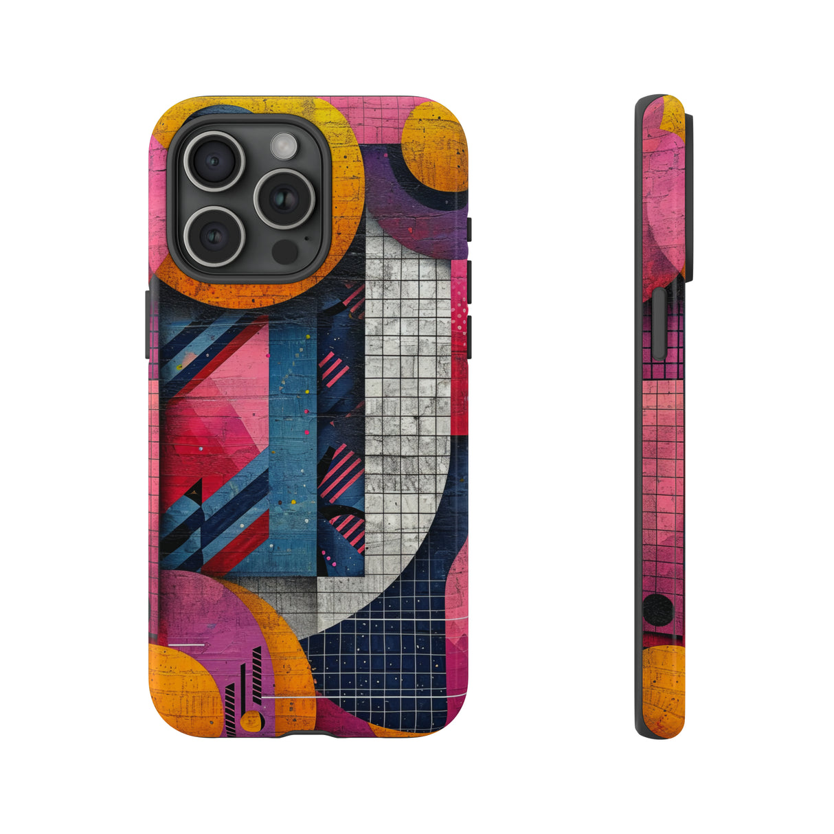 Lively Neon Geometry - Protective Phone Case