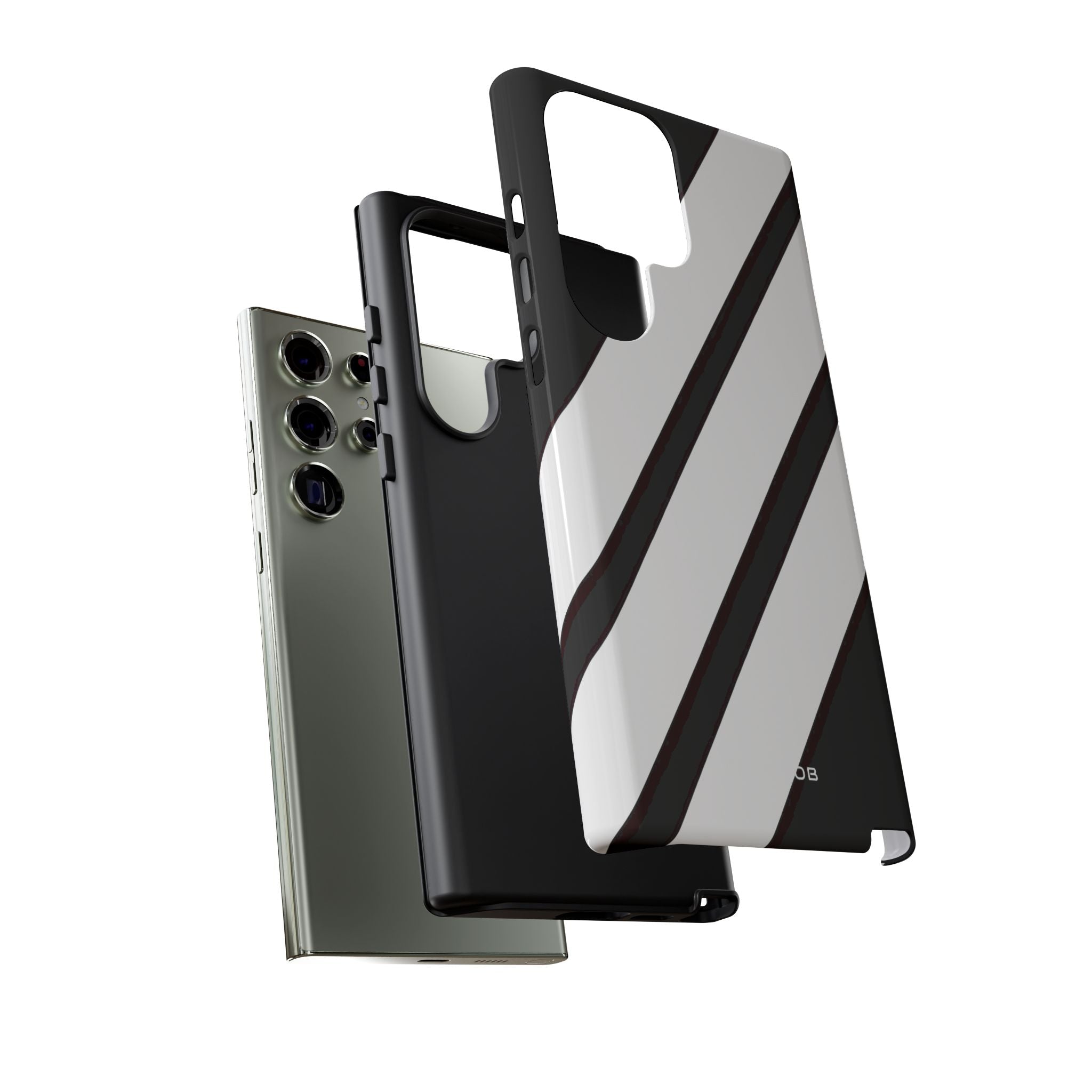 Diagonal Bands Noir Samsung S23 Ultra Case - Tough