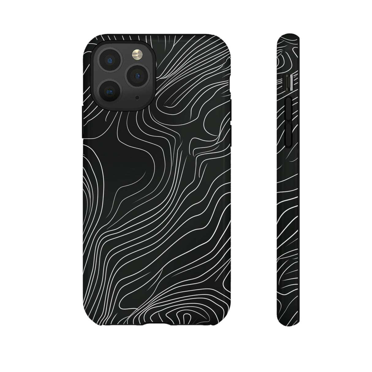 Mancho Grey Lines Abstract Case - Protective Phone Case