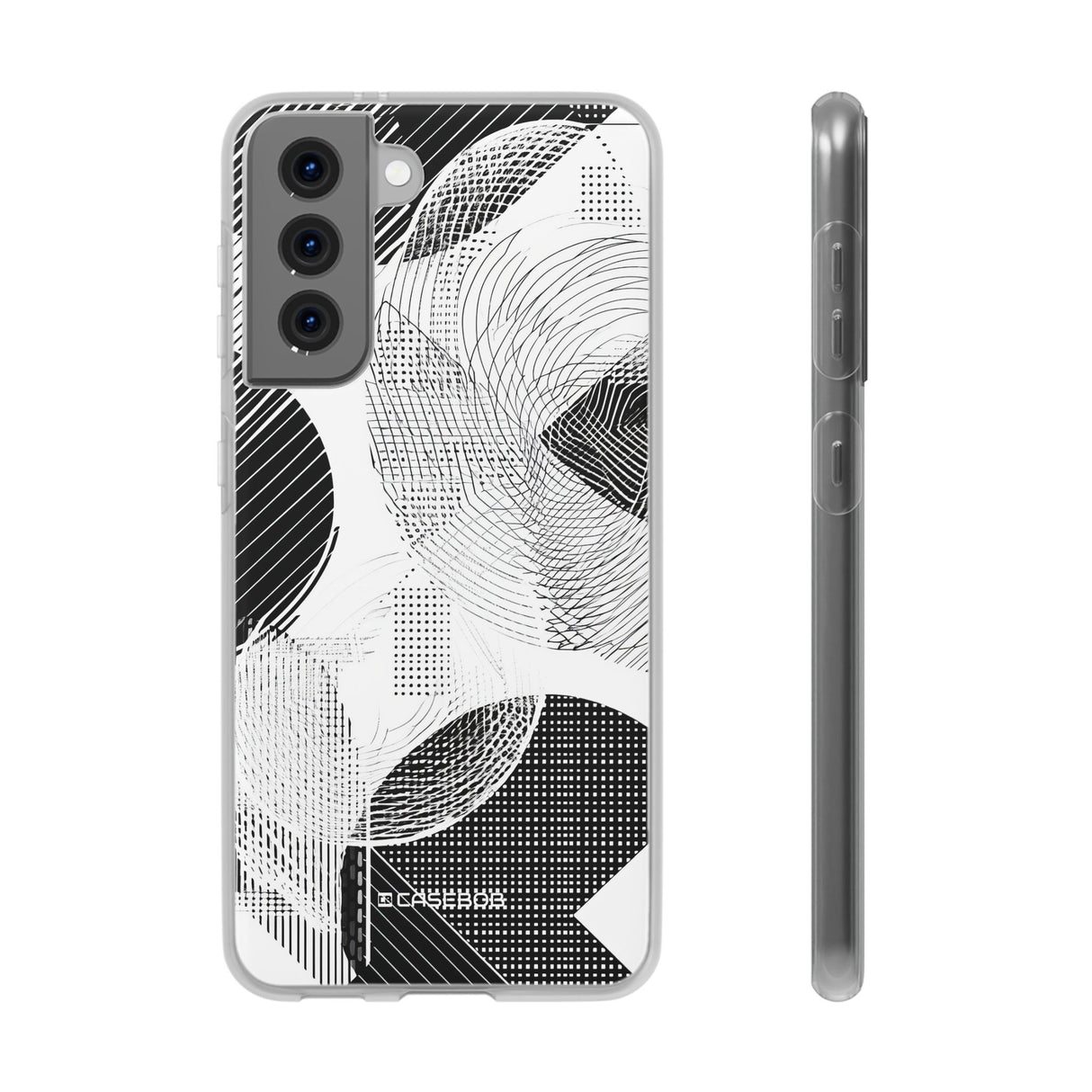 Monochrome Dynamics | Flexible Phone Case for Samsung Galaxy