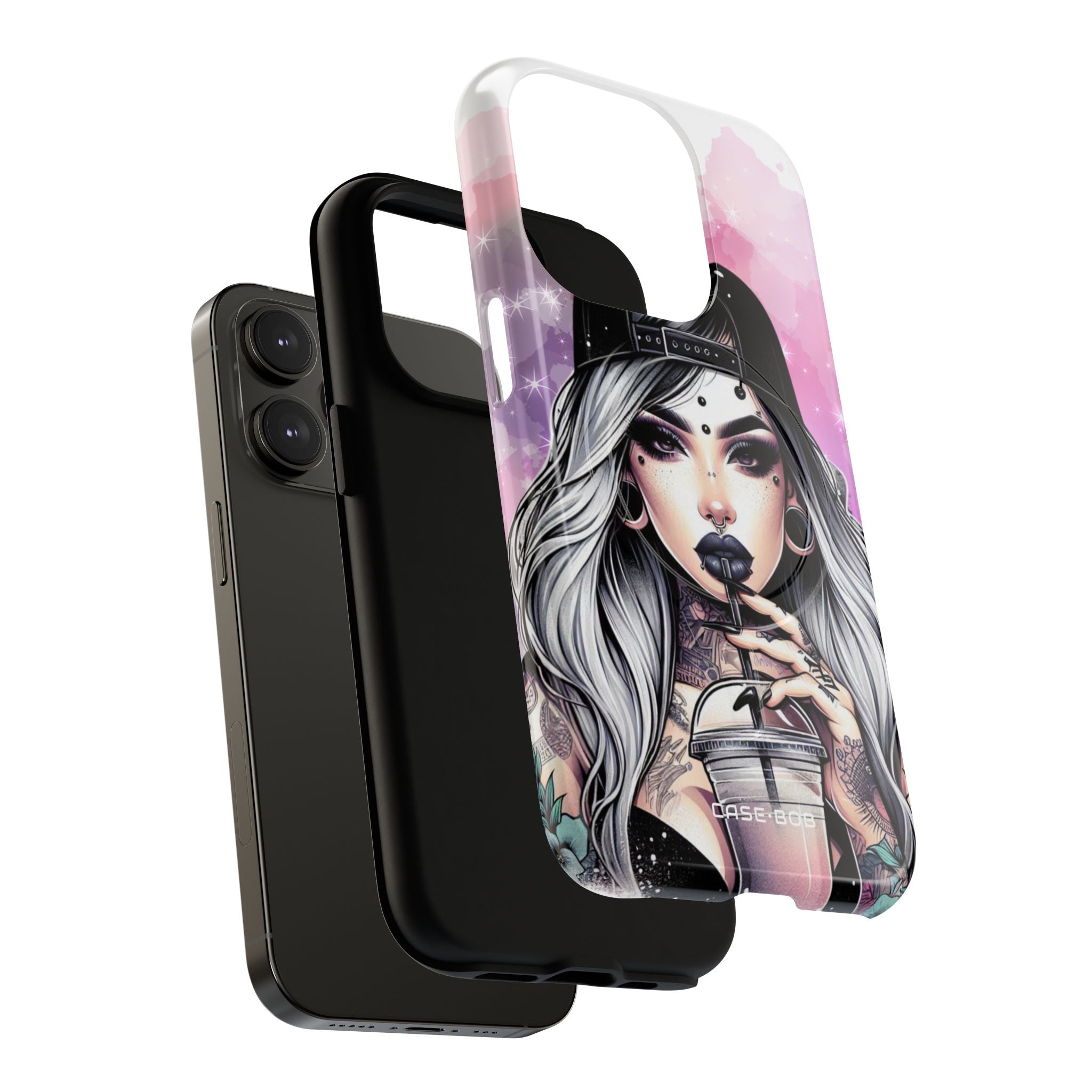 Silver Sip Nebula iPhone 14 Pro Case - Tough+