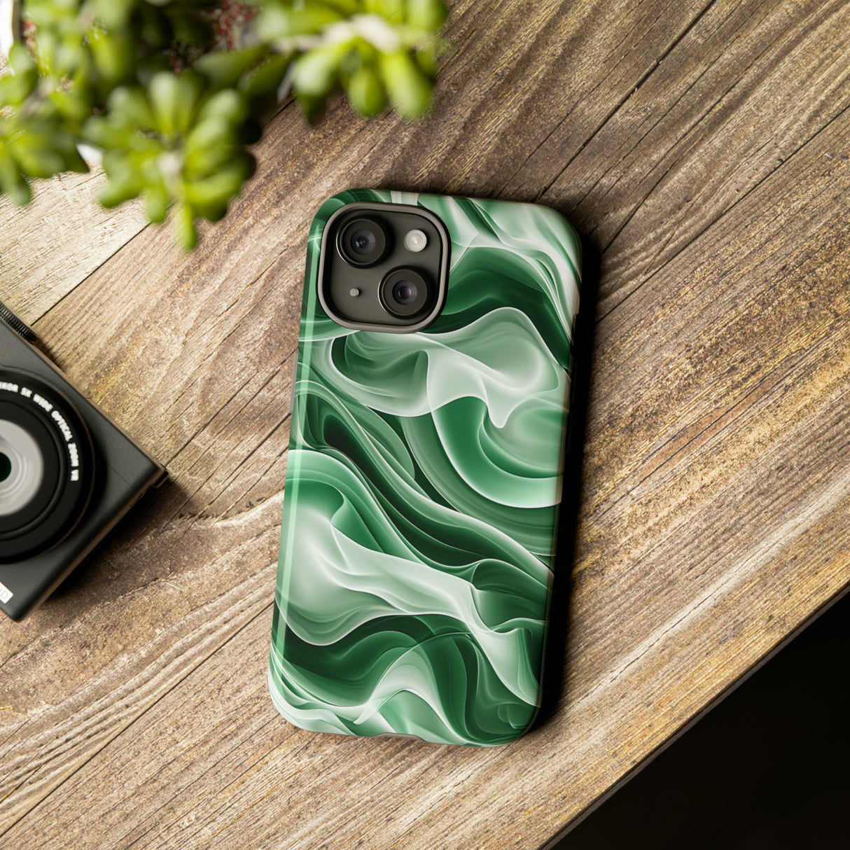 Verdant Wave Elegance - Schutzhülle fürs Telefon