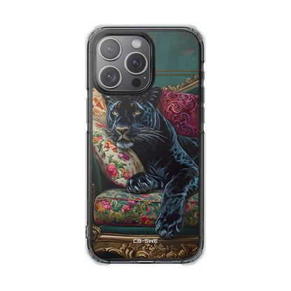 Panther on Vintage Chaise iPhone Case - Impact