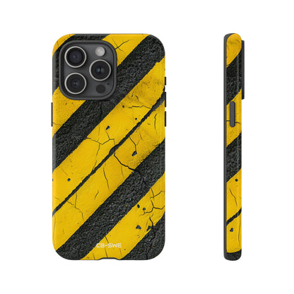 Cracked Hazard Lines - iPhone Case