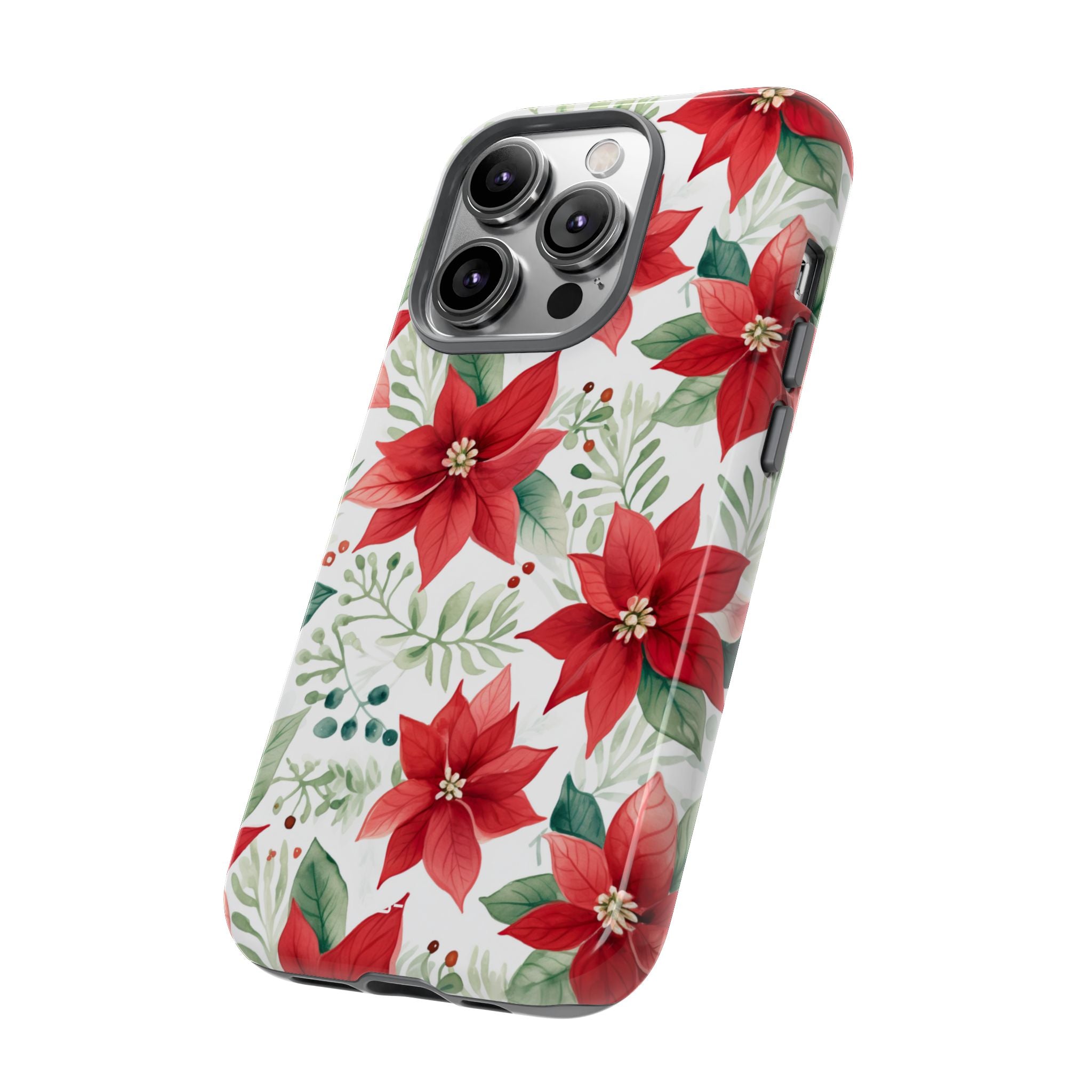 Poinsettias Bloom Bright - iPhone Case