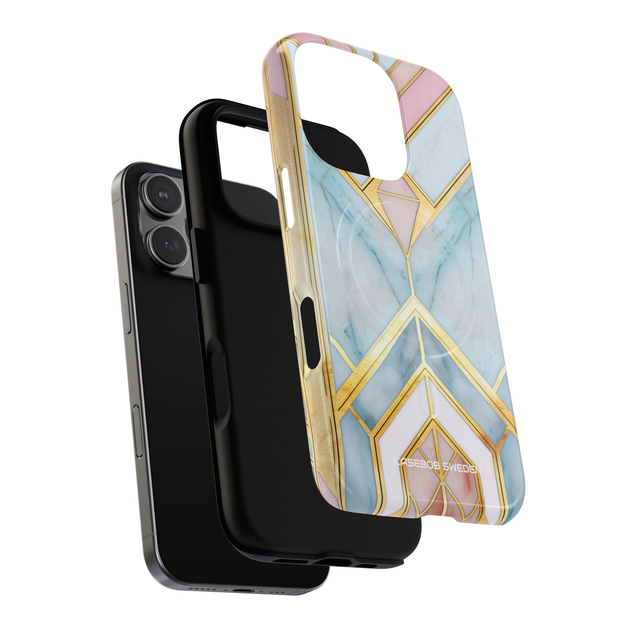 Gold Pink Art Deco - Tough + MagSafe® iPhone 16 Phone Case