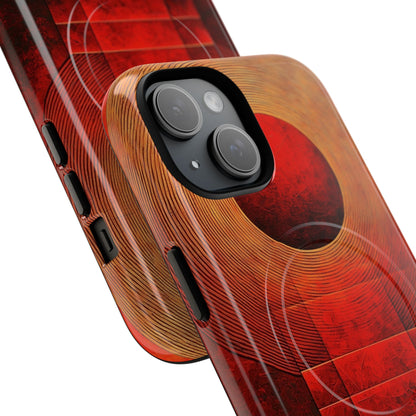 Crimson Orbit iPhone 15 Case - Tough+