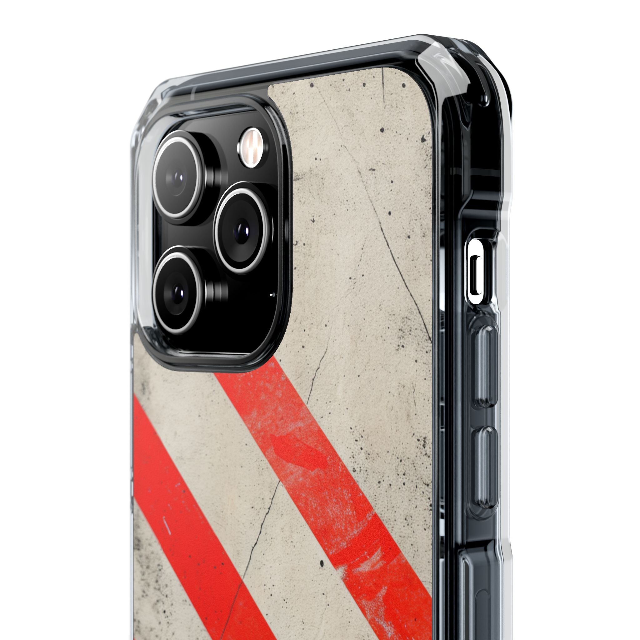 Striker Crimson Stripes iPhone 14 - Clear Impact Phone Case