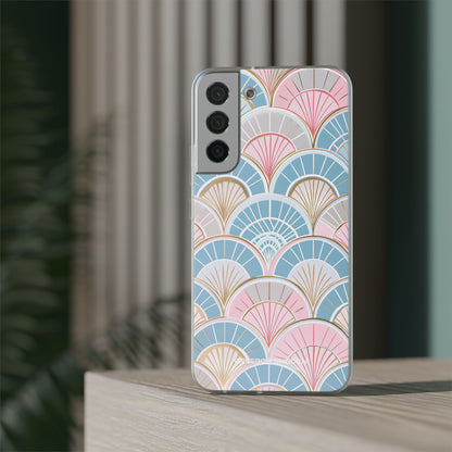 Art Deco Pastel Fan Pattern - Flexi Samsung S22 Phone Case