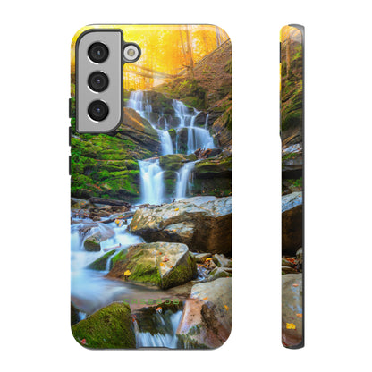 Autumn Mountain Waterfall - Protective Phone Case