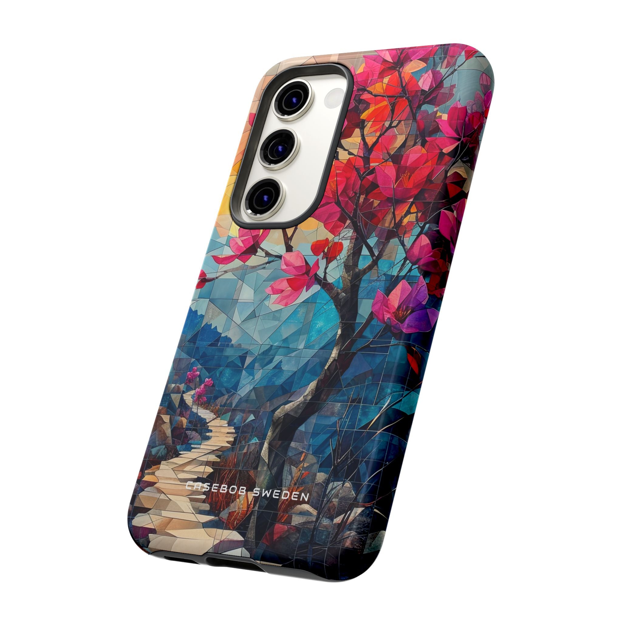 Vibrant Geometric Tree Landscape Samsung S23 - Tough Phone Case