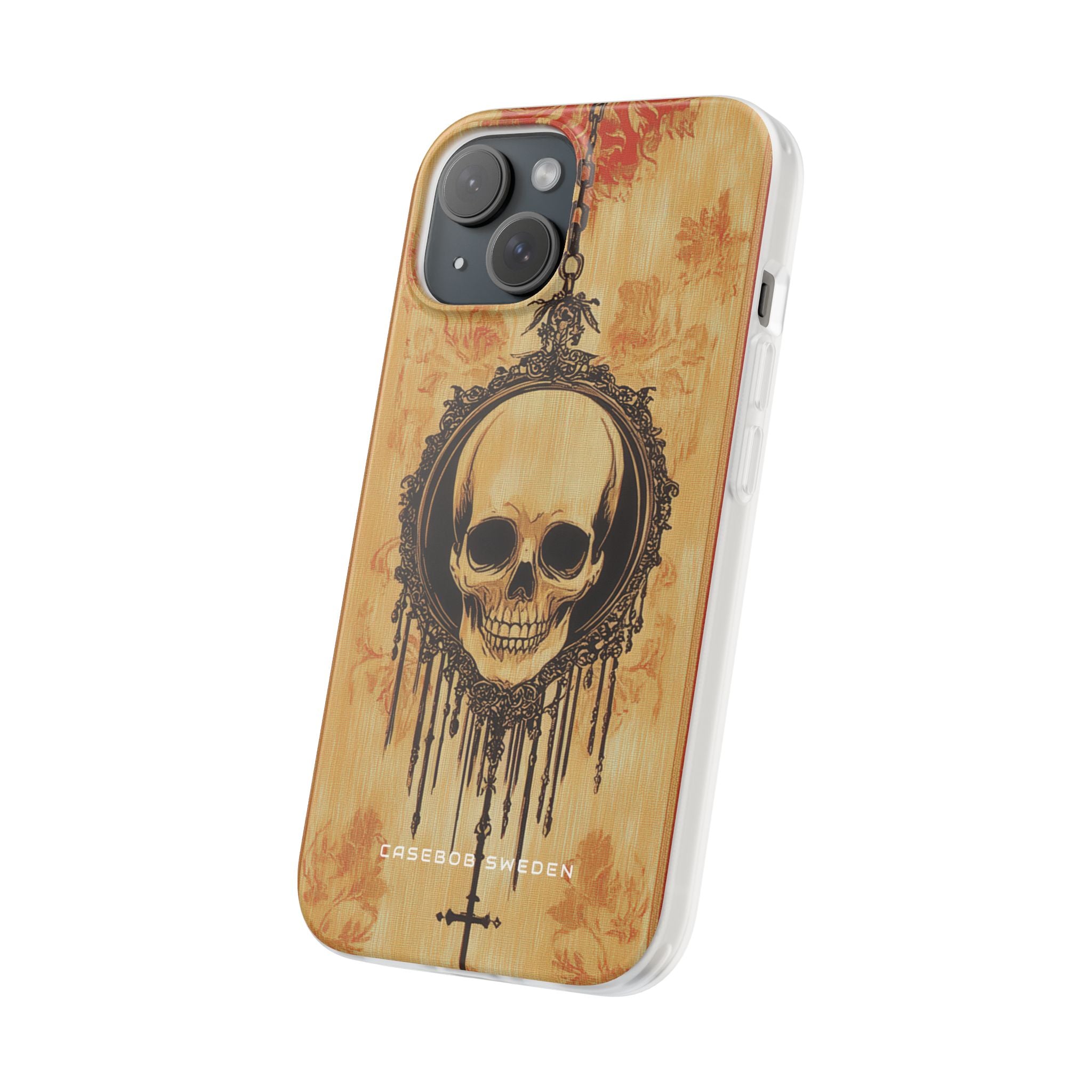 Gothic Skull Elegance iPhone 15 - Flexi Phone Case