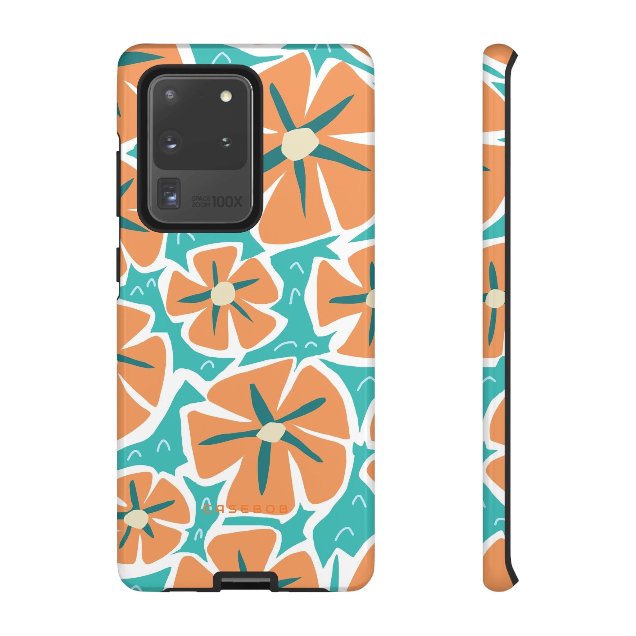 Orange Happy Flower - Protective Phone Case