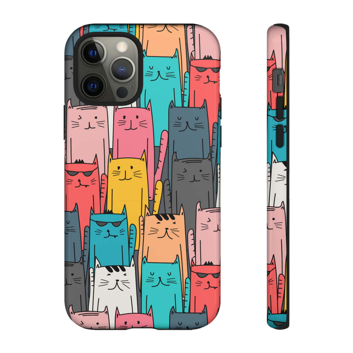 Colorful Cats - Protective Phone Case