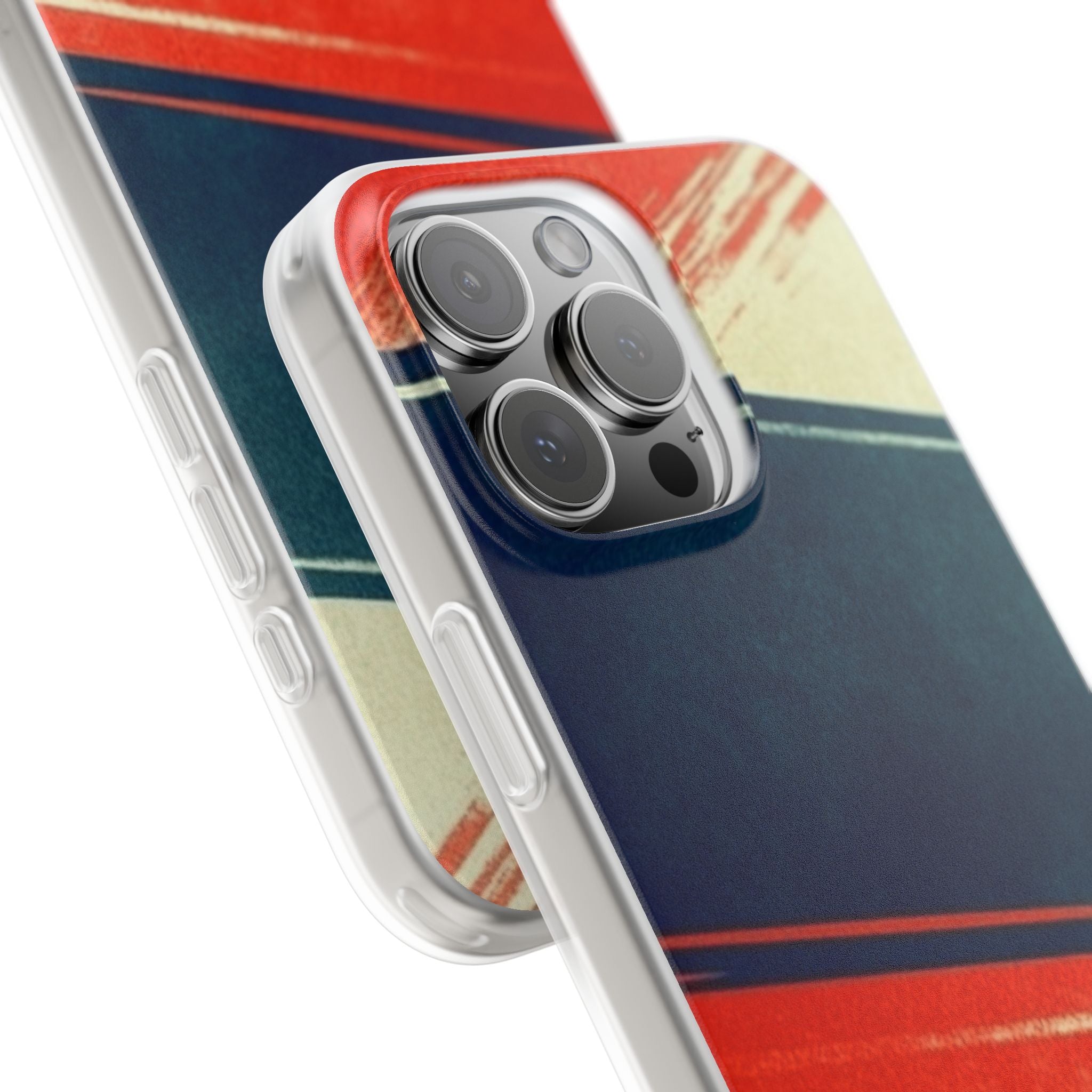 Blue Diagonal Motion iPhone 16 Pro Max Case - Soft