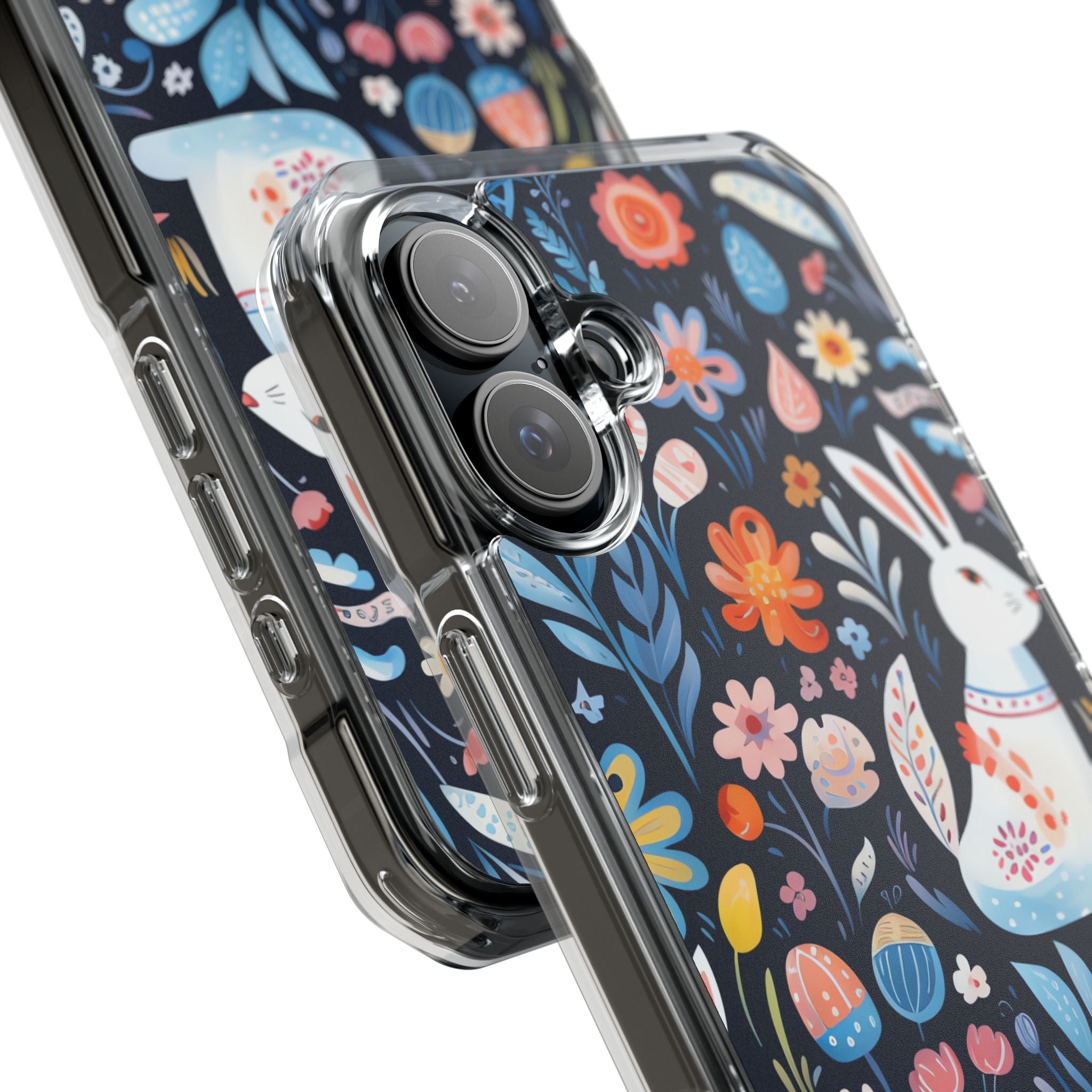 Bunnies Play Among Flowers iPhone Case - Impact