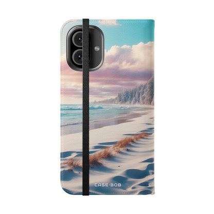 Snowy Footprints - iPhone 16 Plus Case - Wallet