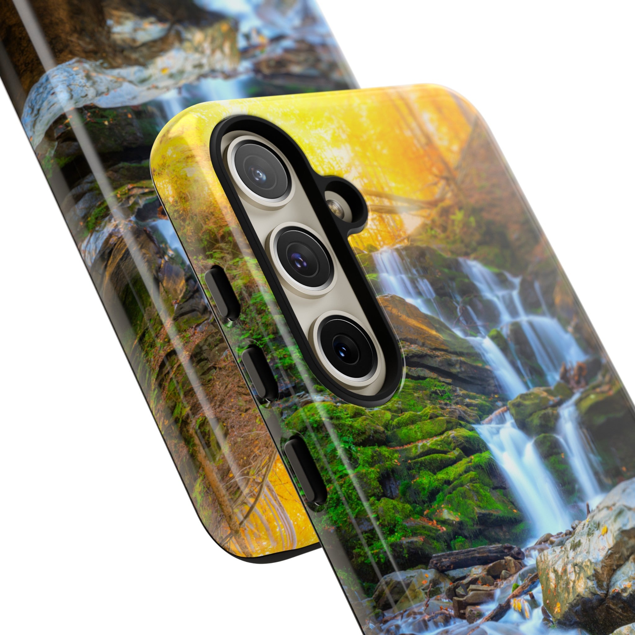 Autumn Mountain Waterfall - Protective Phone Case