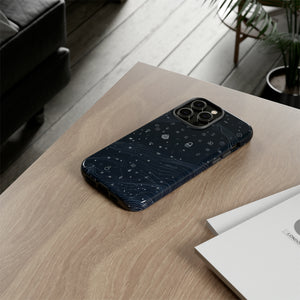 Cerulean Lines: Blue Gradient - Protective Phone Case