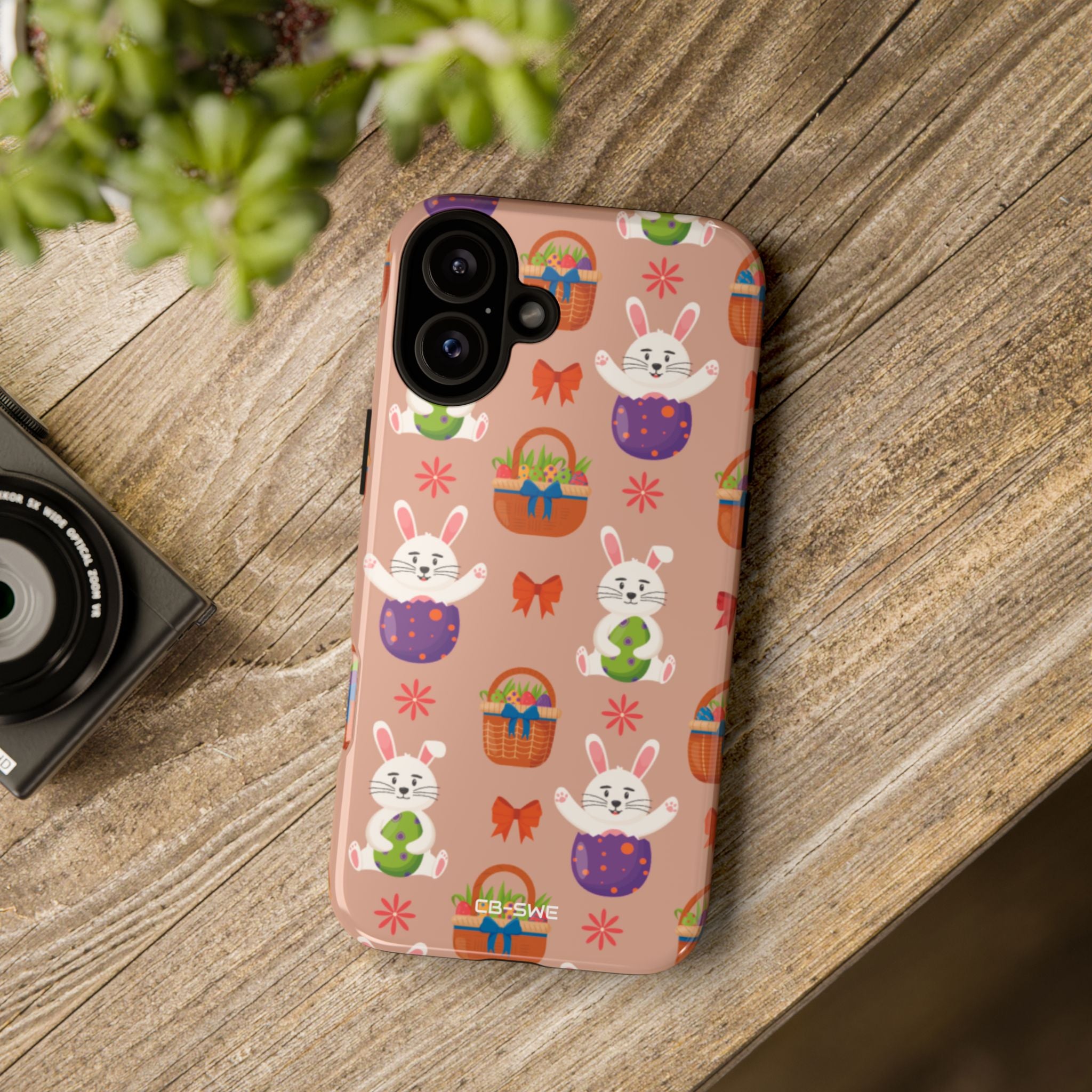 Bunnies Hold Eggs - iPhone Case