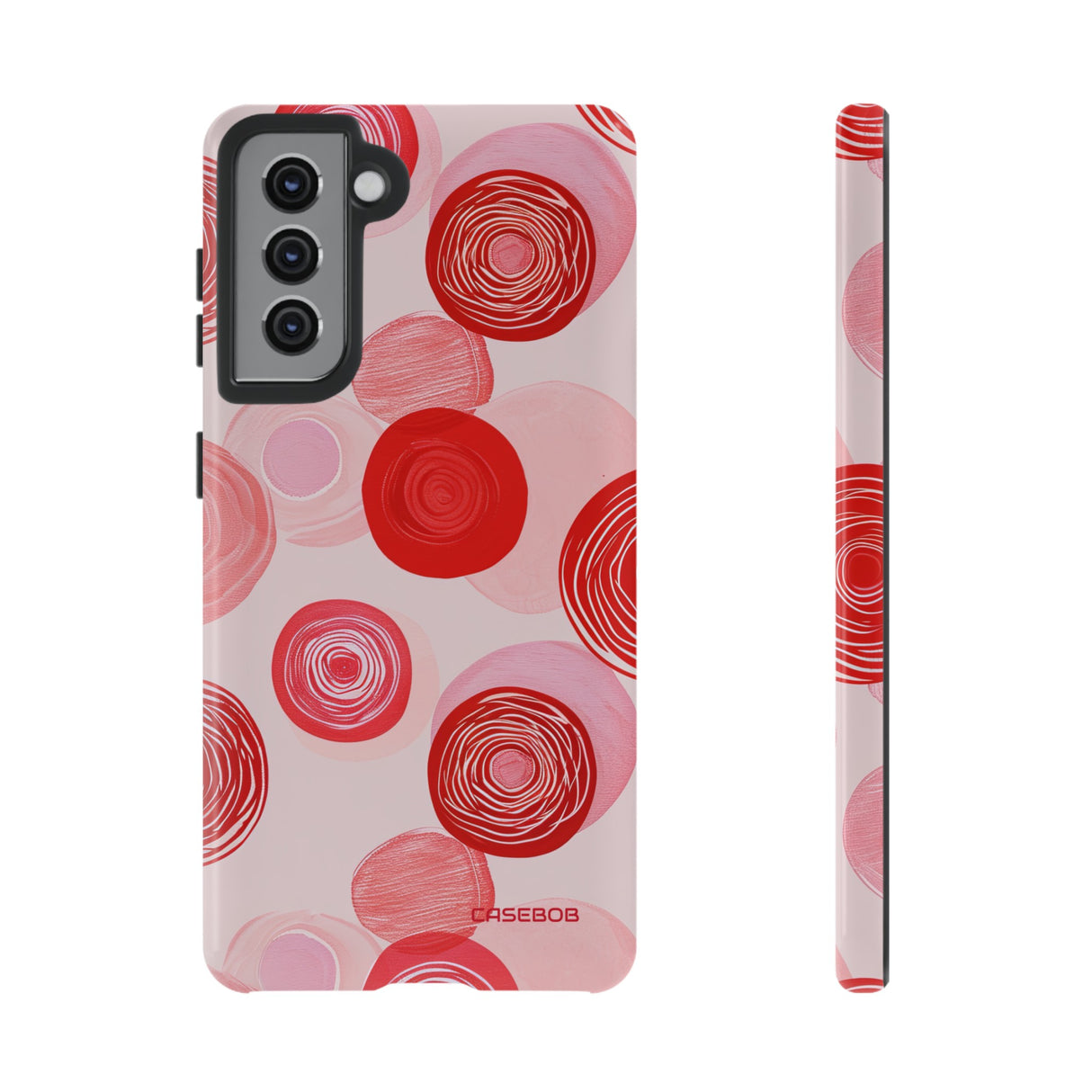 Crimson Circle Minimalism - Protective Phone Case