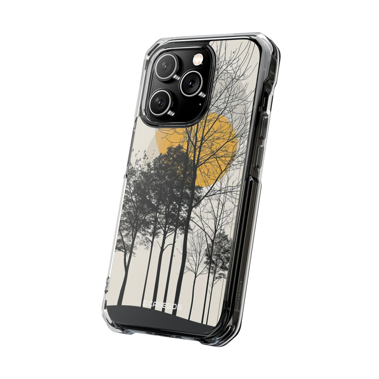 Minimalist Nature Harmony - Phone Case for iPhone (Clear Impact - Magnetic)