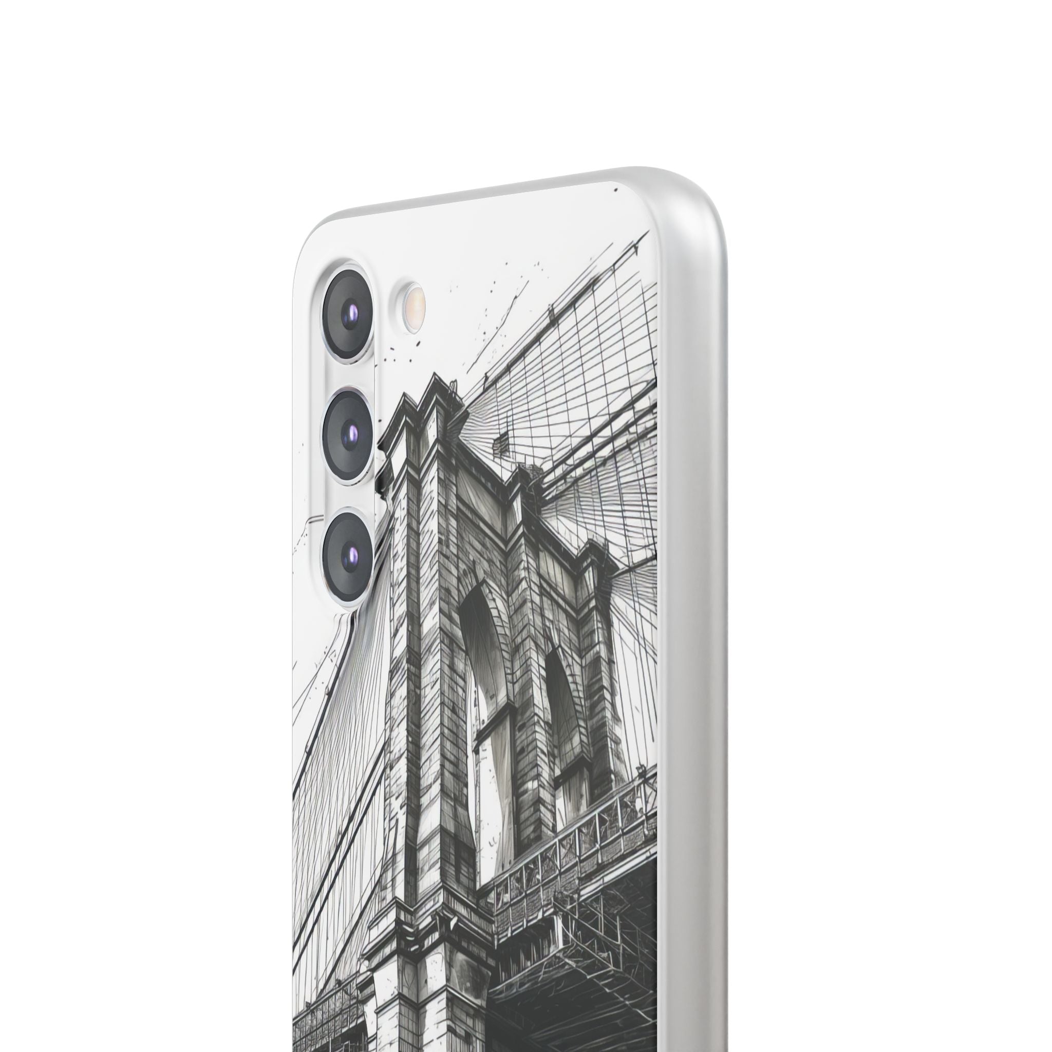 Suspension Bridge Line Art Illustration Samsung S23 - Flexi Phone Case