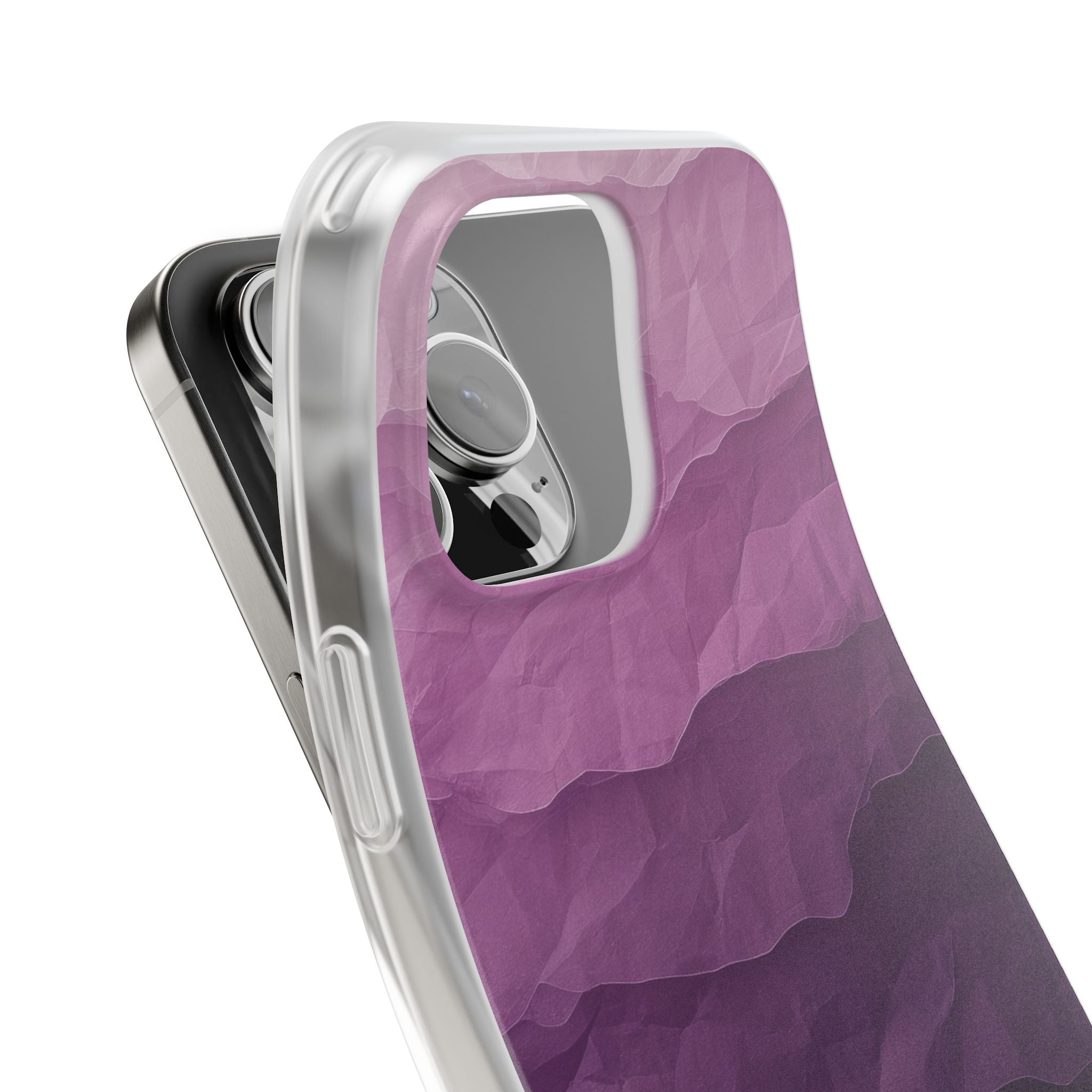 Purple Wave Layers iPhone 16 Pro Max Case - Soft